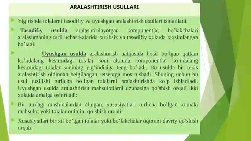 ARALASHTIRISH JARAYONI 3
