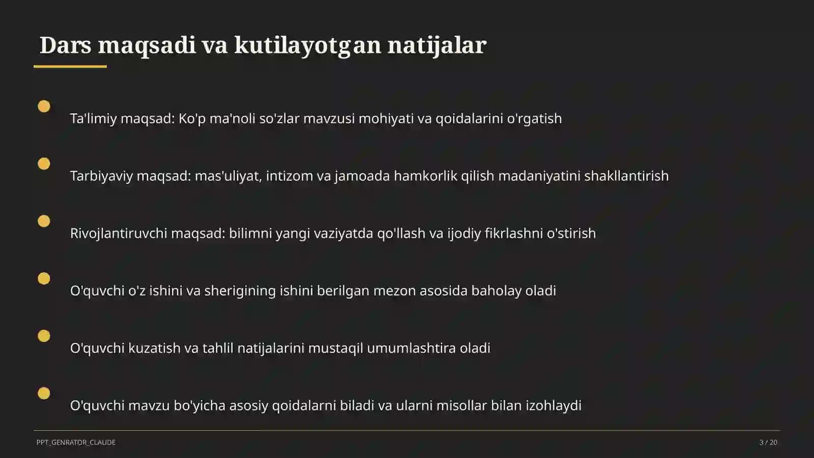 Ko'p ma'noli so'zlar (5-sinf) 3