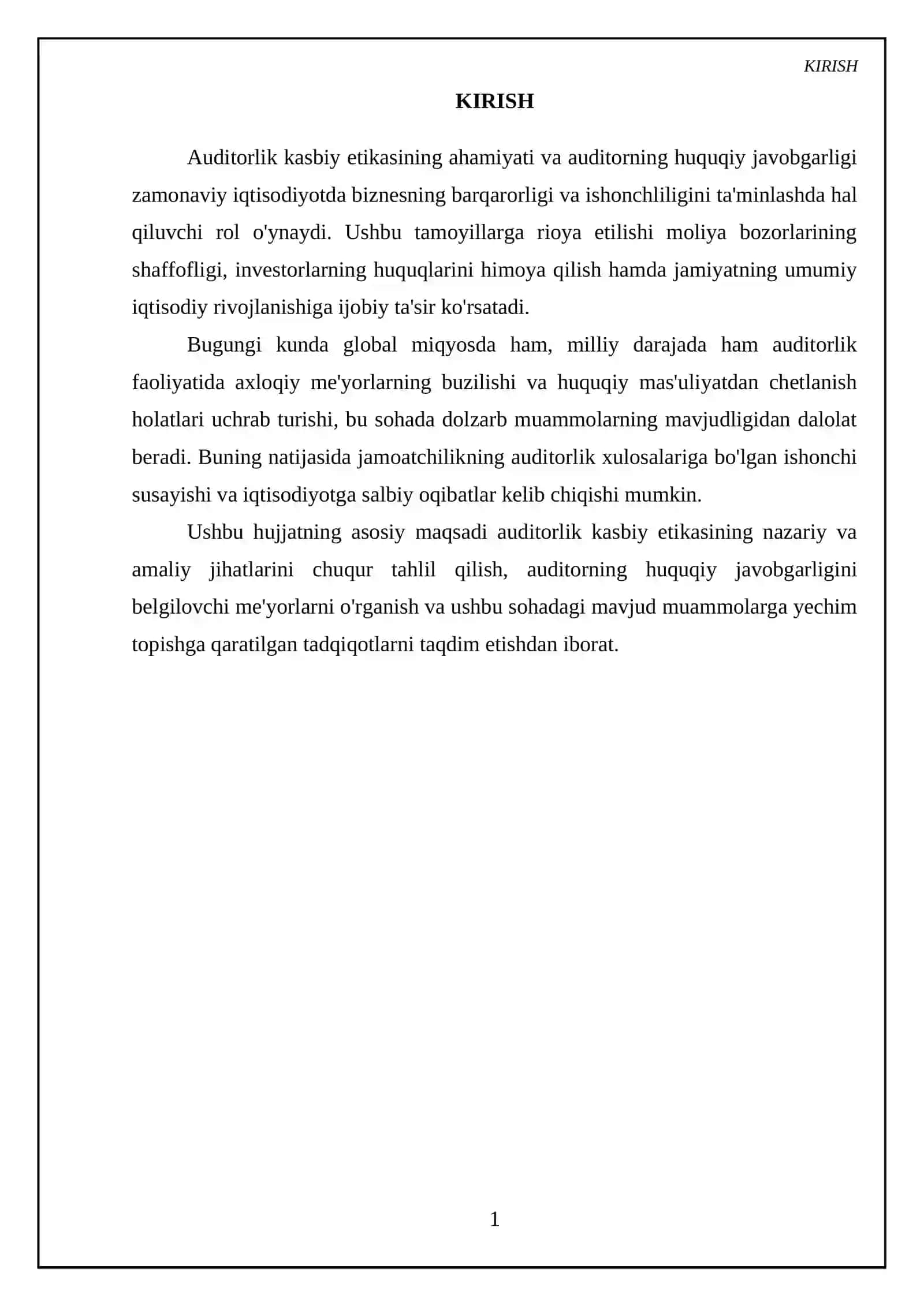 Auditorlik prefessional etikasi va auditorning huquqiy javobgarligi 3