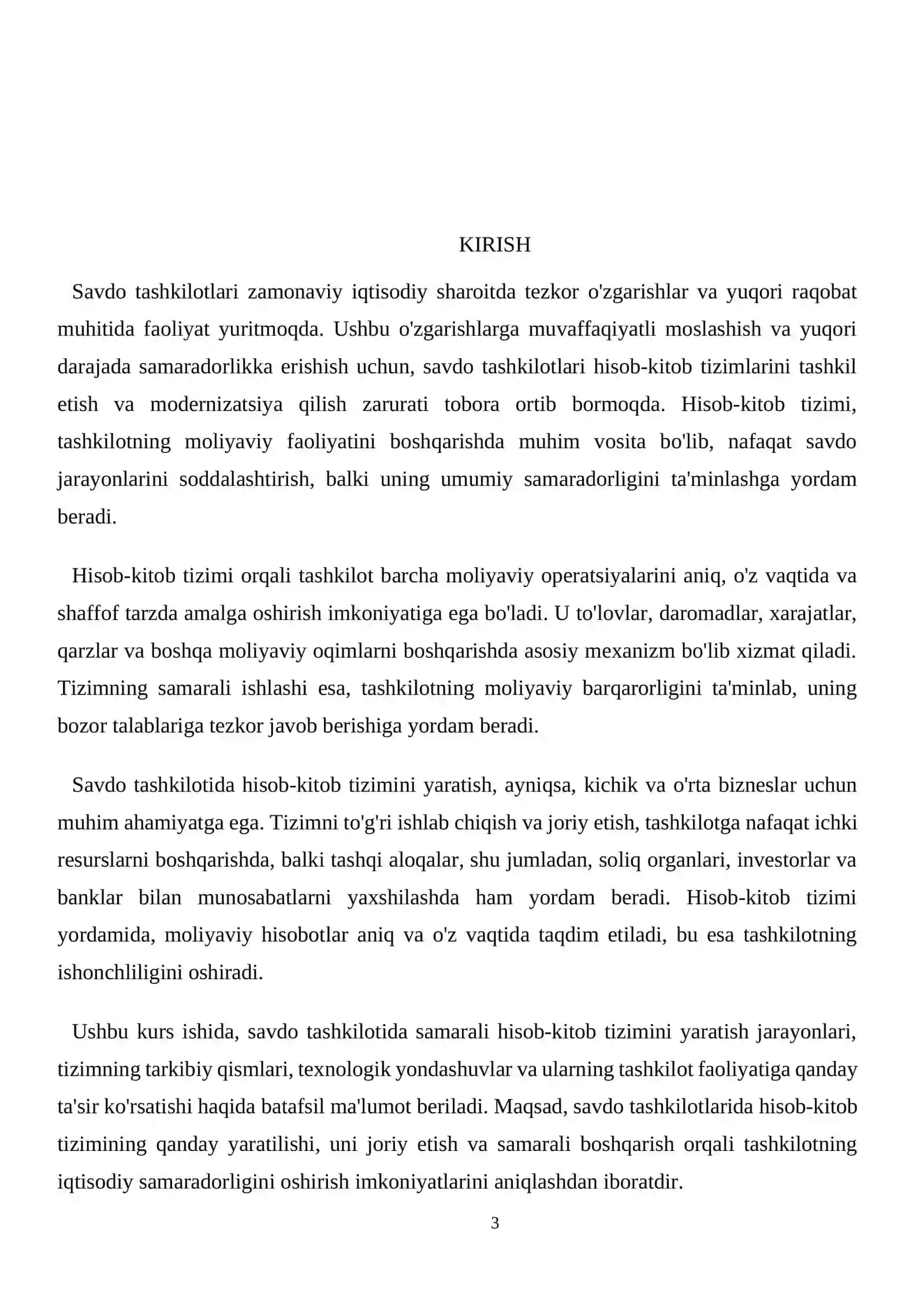 DASTURLASH TEXNOLOGIYALARI FANIDAN KURS ISHI 3