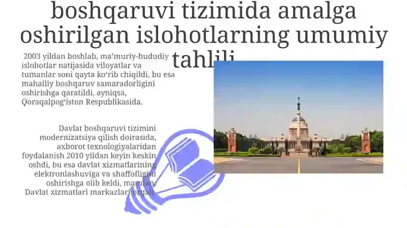 Mustaqillik Yillarida Davlat Boshqaruvi Tizimida Amalga Oshirilgan Islohatlar 3