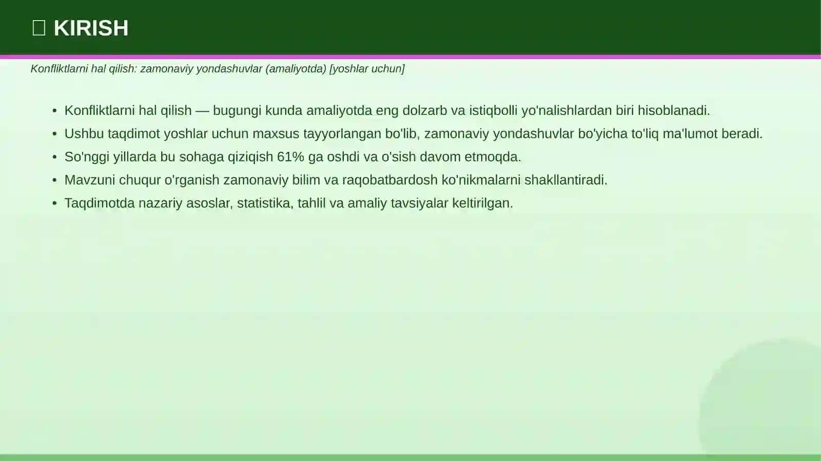 Konfliktlarni hal qilish: zamonaviy yondashuvlar (amaliyotda) [yoshlar uchun] 3