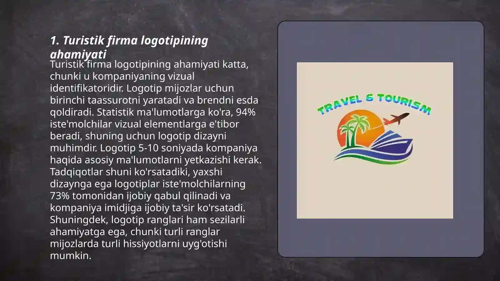 Turistik firma logotipi va shiorini ishlab chiqish 3