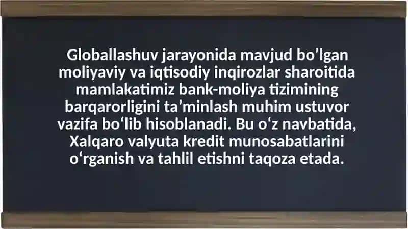 XALQARO VALYUTA-KREDIT MUNOSABATLARINAZARIYASI 3