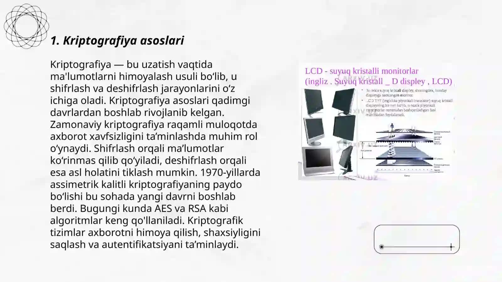 Axborotni himoyalashning kriptografik usullari 3