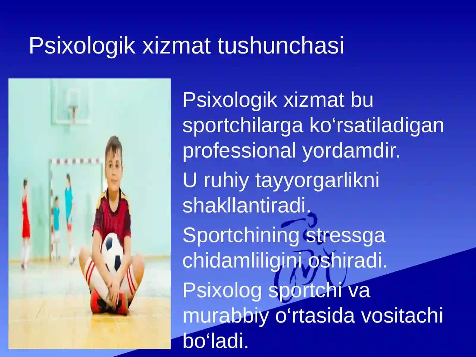 Jismoniy tarbiya va sport tizimida psixologik xizmat amaliyoti. 3