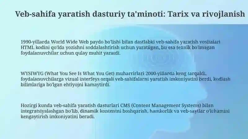 Veb-sahifa yaratish dasturlari 3