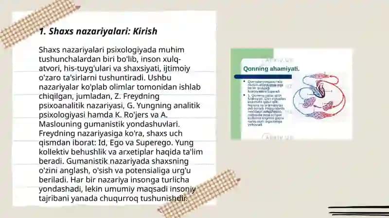 Shaxs nazariyalari. Endopsixaka,egzopsixika. Diqqatning xususiyatlari 3