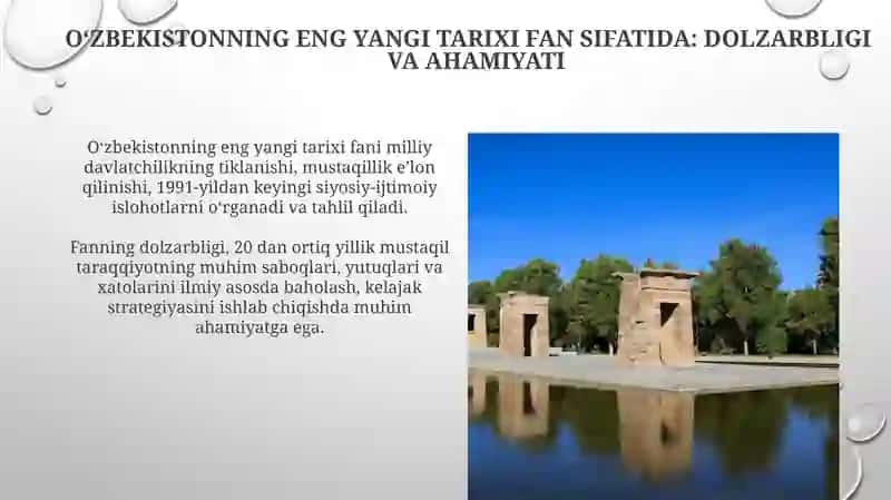Oʻzbekistonning eng yangi tarixining fan sifatida tutgan oʻrni 3