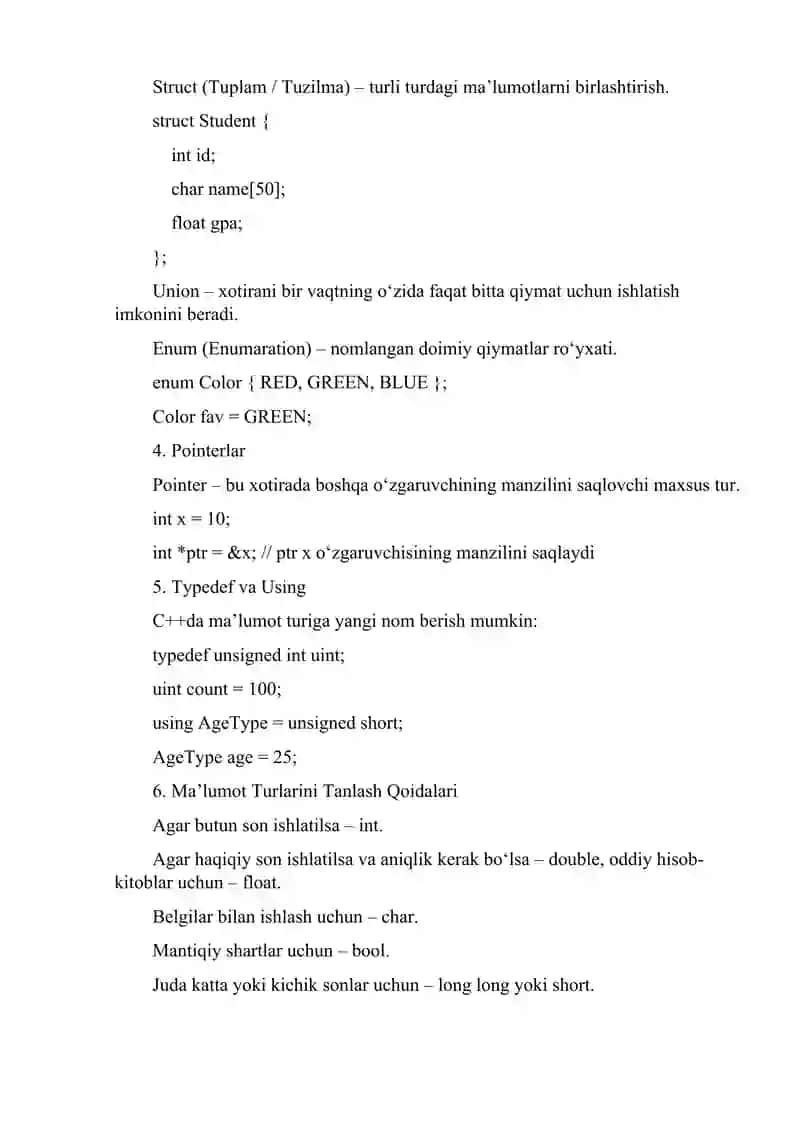 C++ DATA TYPES 3