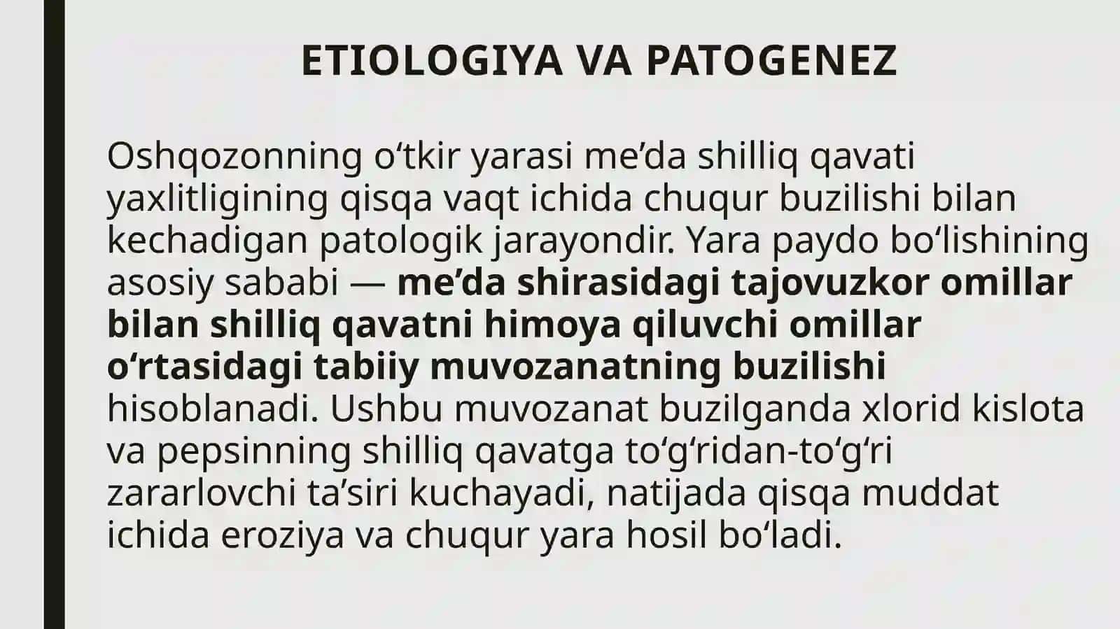 OSH­QOZON O‘TKIR YARASI 3
