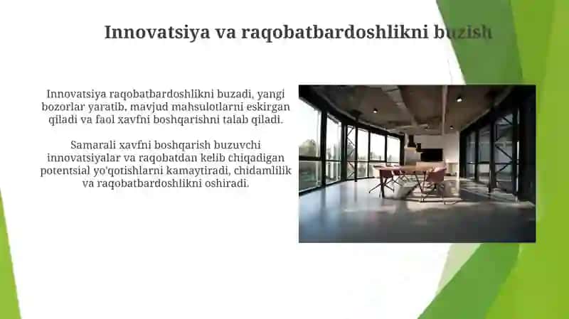 Biznesda tavakkalchilikni boshqarish va raqobat 3