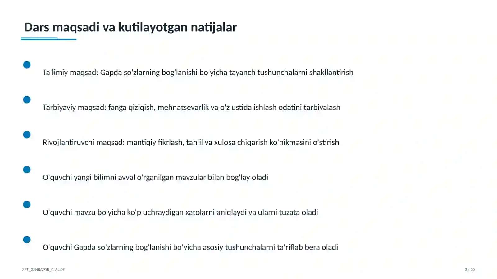 Gapda so'zlarning bog'lanishi (2-sinf) 3