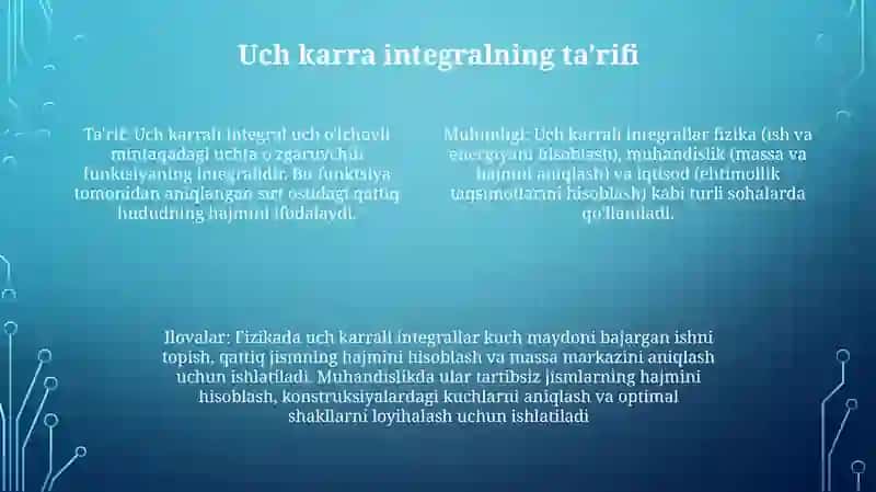 Uch Karali Integralar 3