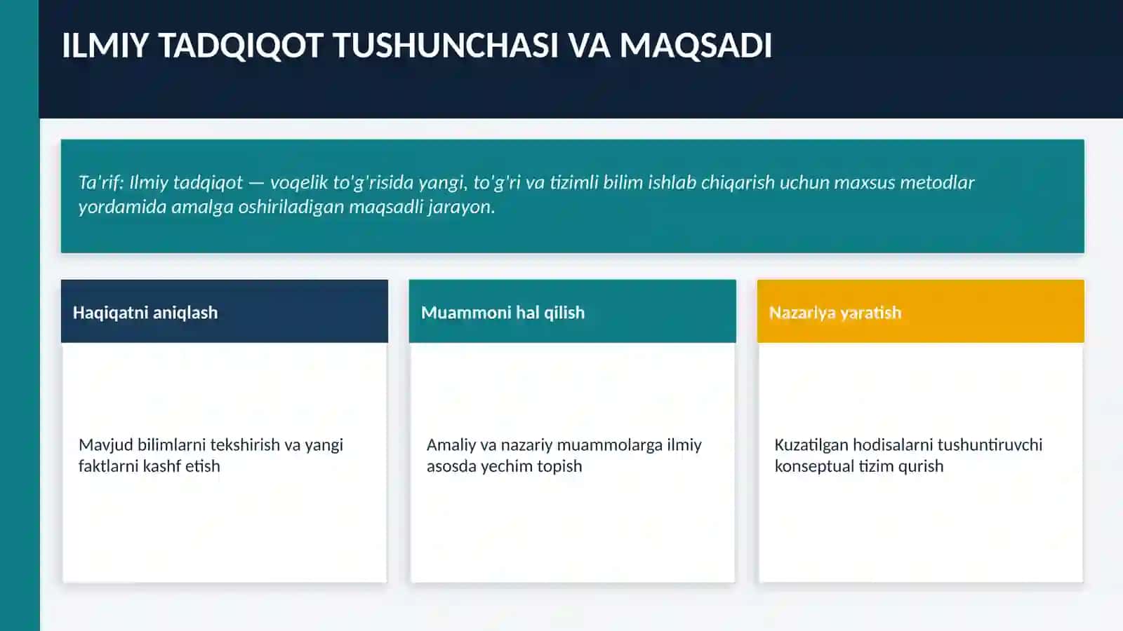 Ilmiy tadqiqot metodologiyasi 3