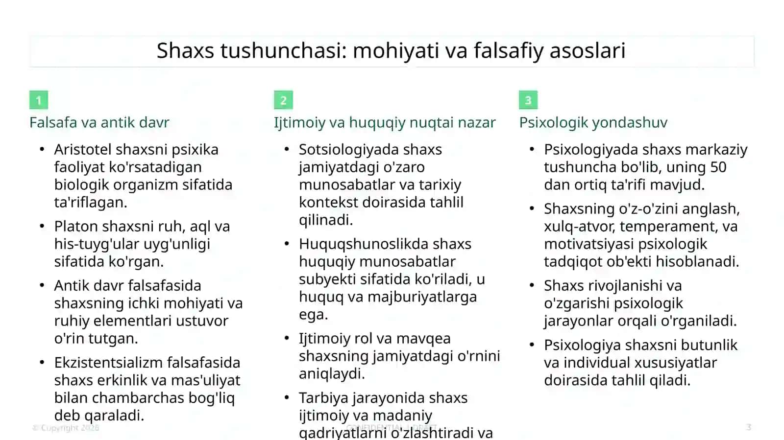 Shaxs muammosi va fanning metodologik darajasi 3