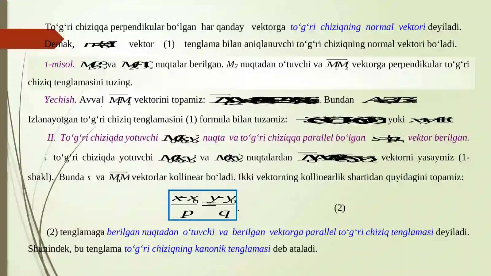 Tekislik tenglamalari 3