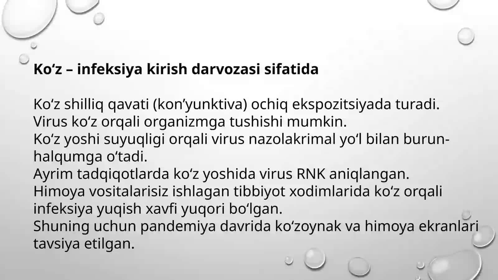 COVID-19 da koʻzdagi oʻzgarishlar 3