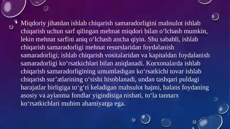 Ishlab chiqarish samaradorligi 3