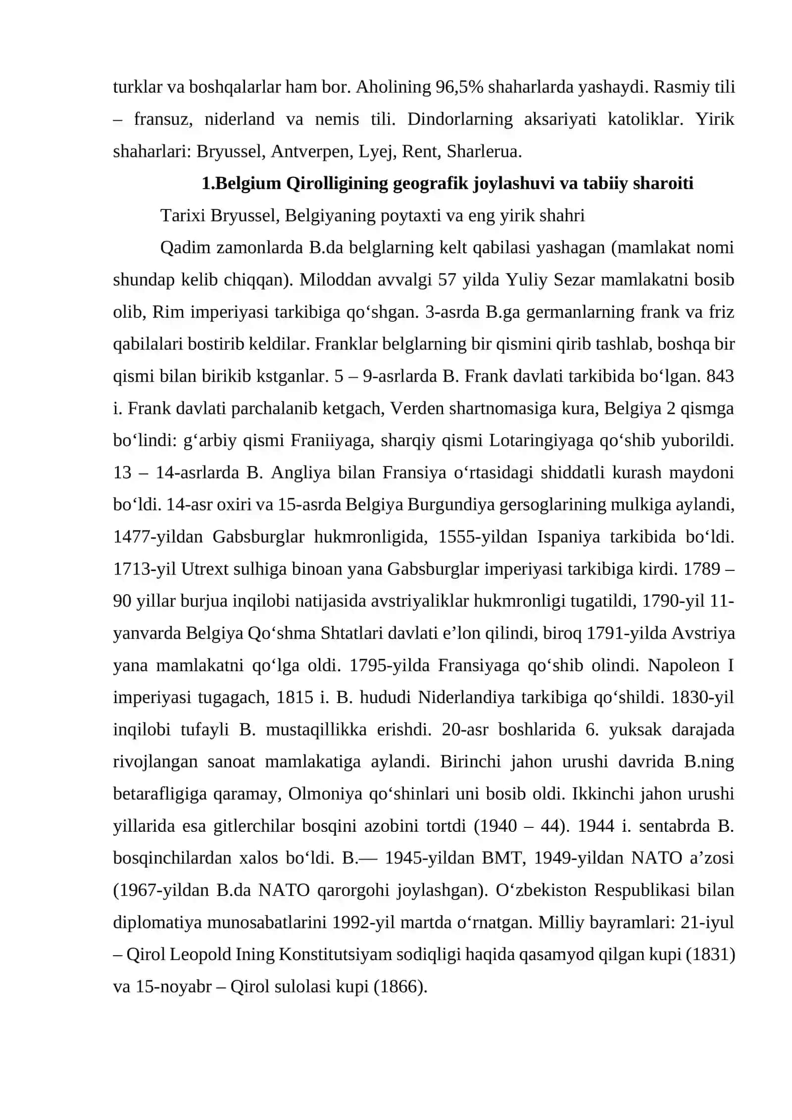 BELGIYA QIROLIGI 3