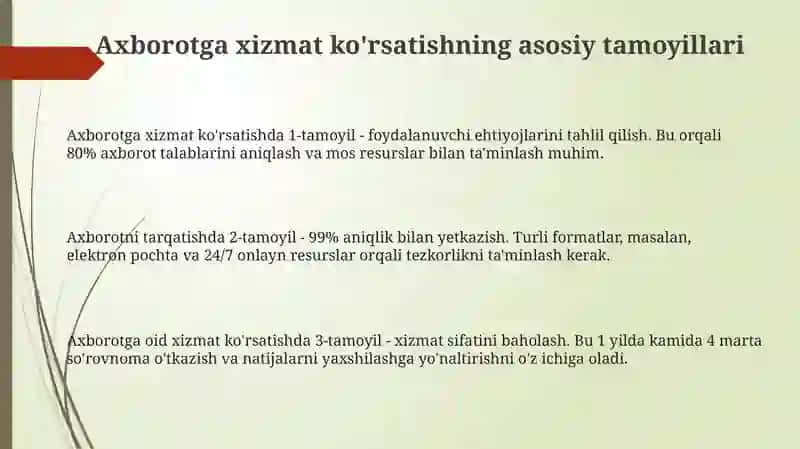 Foydalanuvchilarga kutubxona axborot xizmati ko'rsatish tamoyillari 3