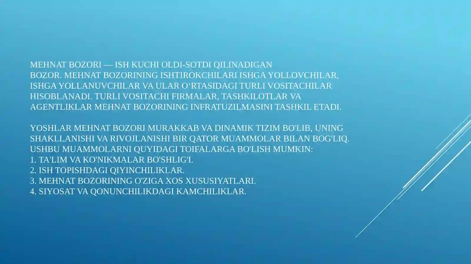 Yoshlar mehnat bozori  shakllanish va rivojlanish muammolari 3