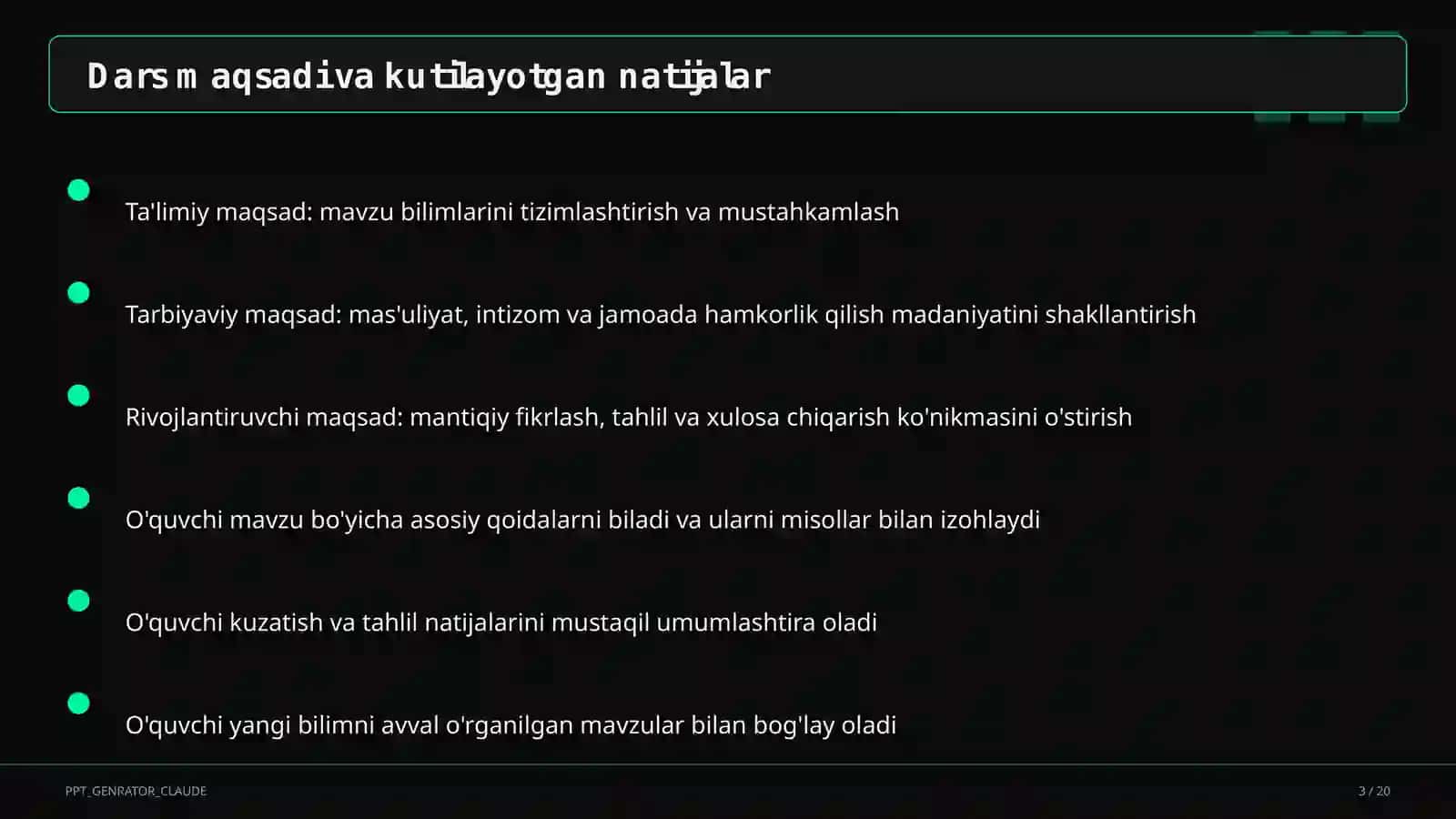 Tabaqalashtirilgan ta'lim: differensiatsiya 3