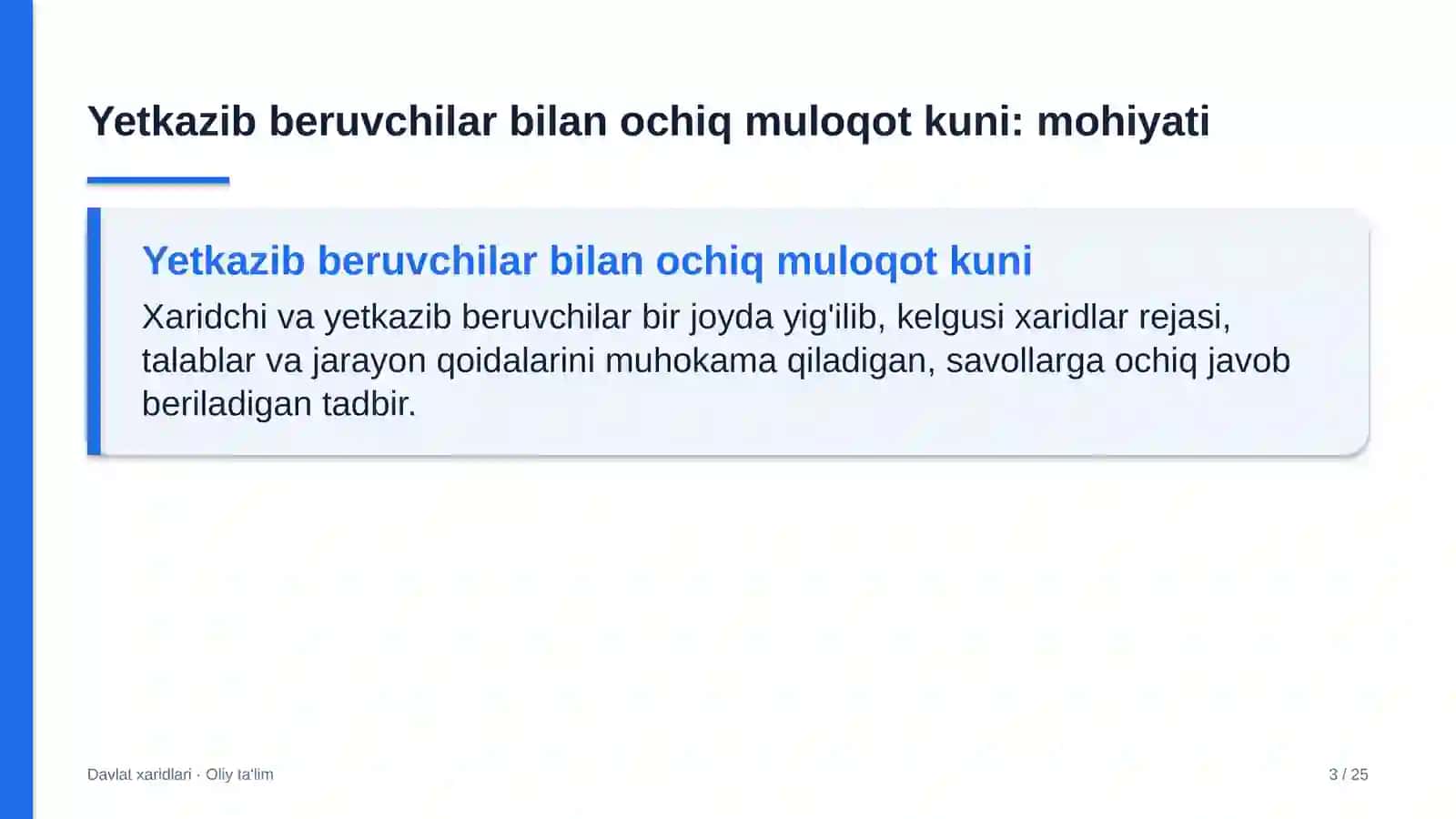 sport seksiyalarida yetkazib beruvchilar bilan ochiq muloqot kunini o'tkazish 2613 3