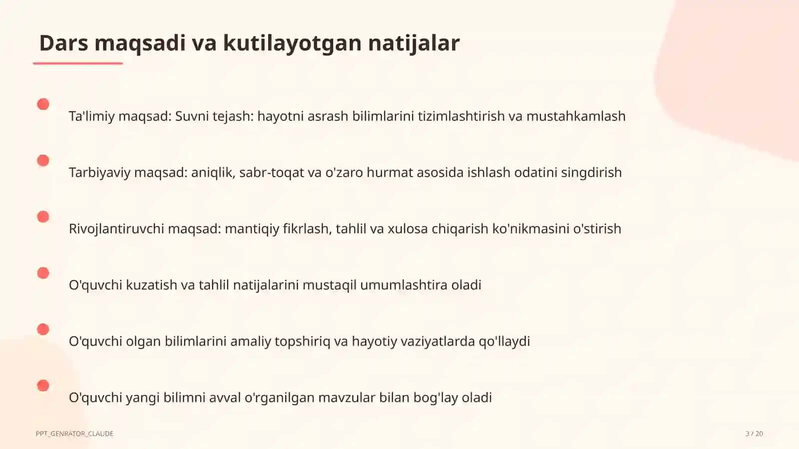 Suvni tejash: hayotni asrash 3