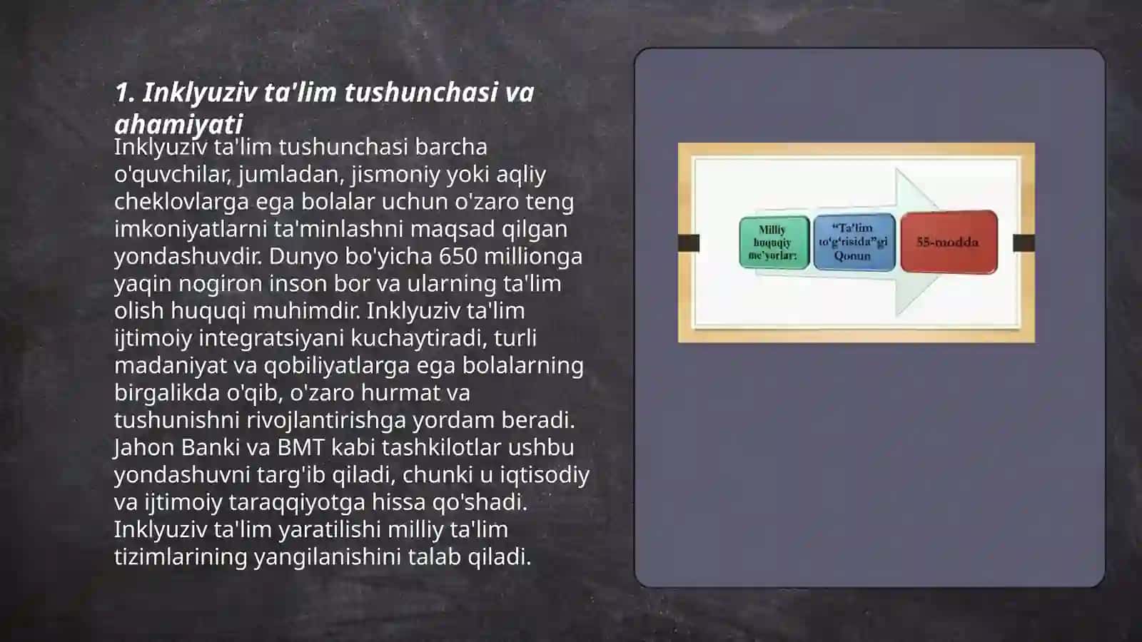 Inklyuziv taʼlimning huquqiy- meyoriy asoslari 3