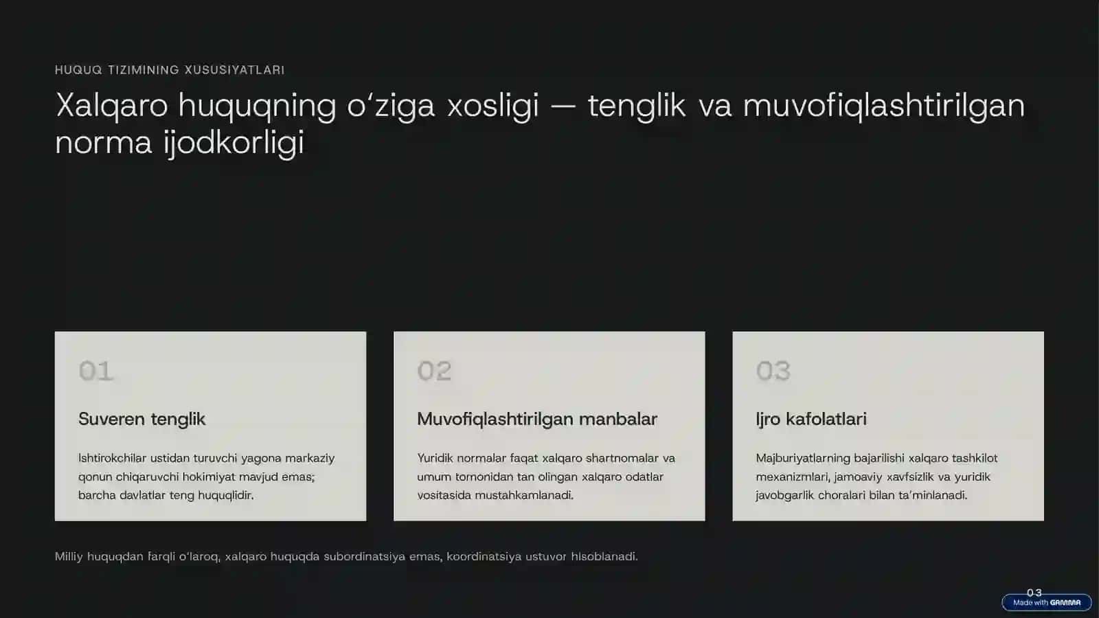 XALQARO OMMAVIY HUQUQ KURSI 3