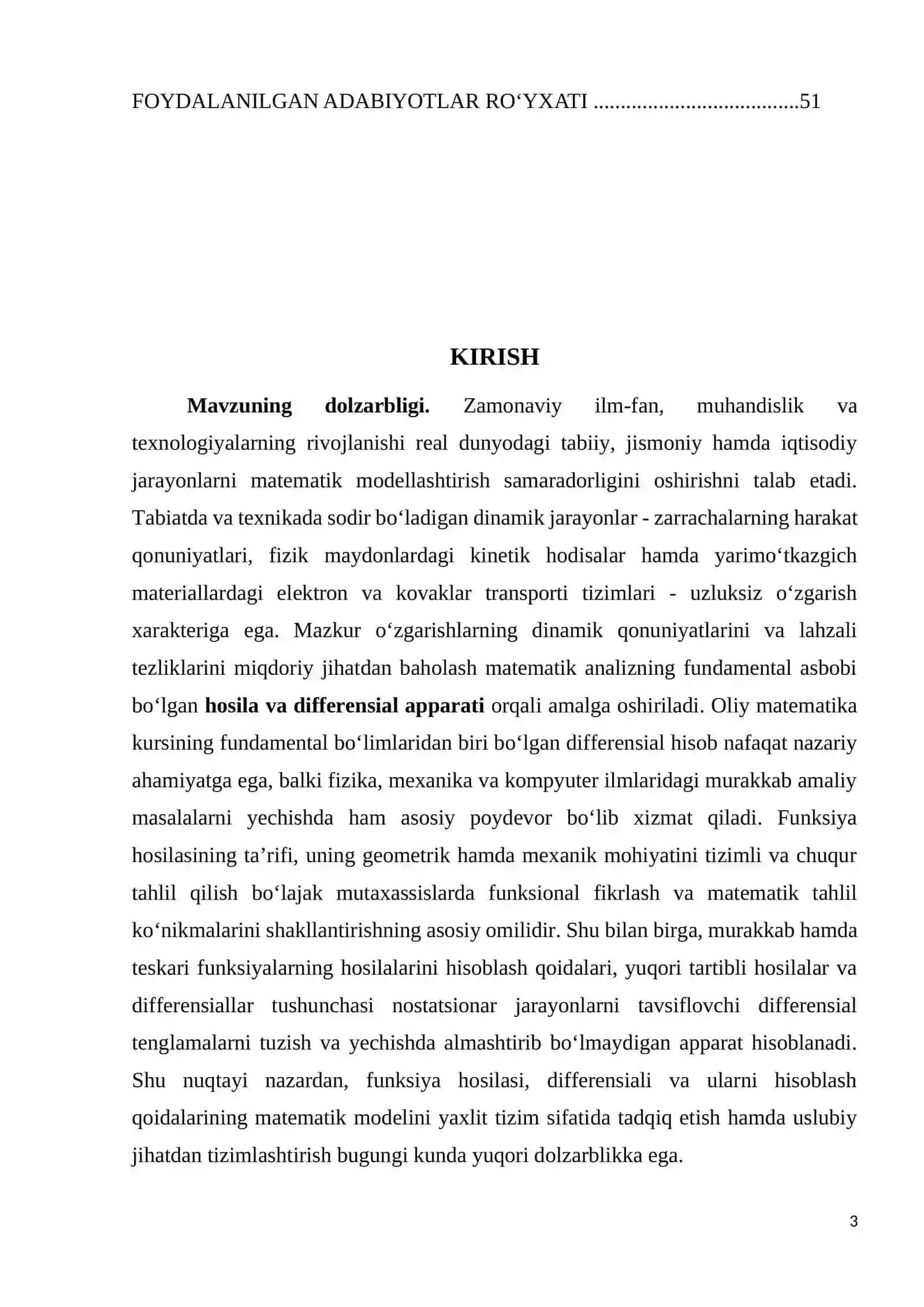 Funksiyaning differensiali va hosilasi 3