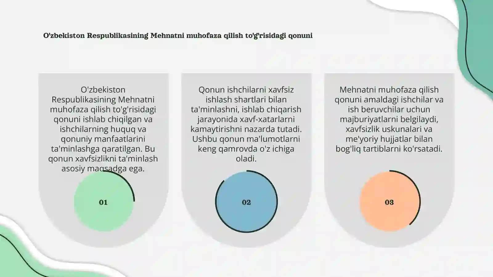 O'zbekiston Respublikasining Mehnatni muhofaza qilish to'g'risidagi qonuni 3