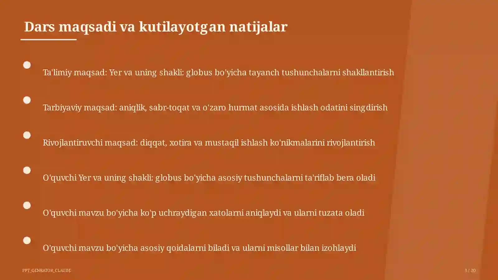 Yer va uning shakli: globus (3-sinf) 3