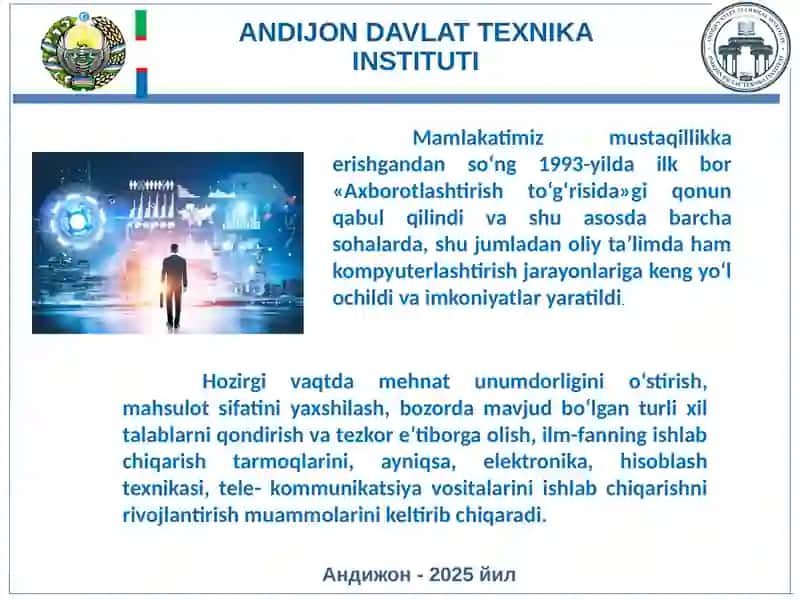 Buxgalteriya hisobining (ICT) axborot tizimlari faniga kirish. 3