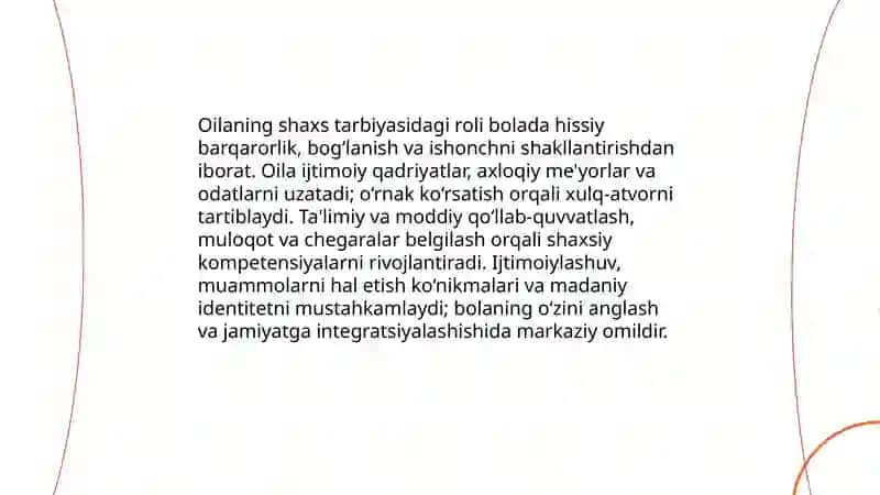 Shaxsning rivojlanishi, tarbiyasi va ijtimoiylashuvi 3