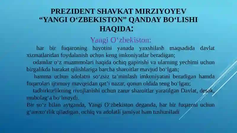 Yangi O‘zbekiston 3