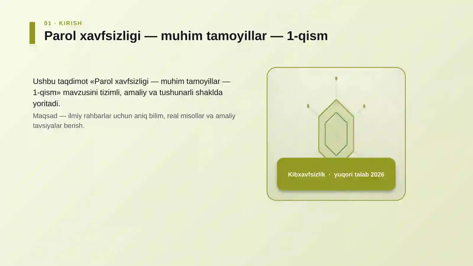 Parol xavfsizligi — muhim tamoyillar — 1-qism 3
