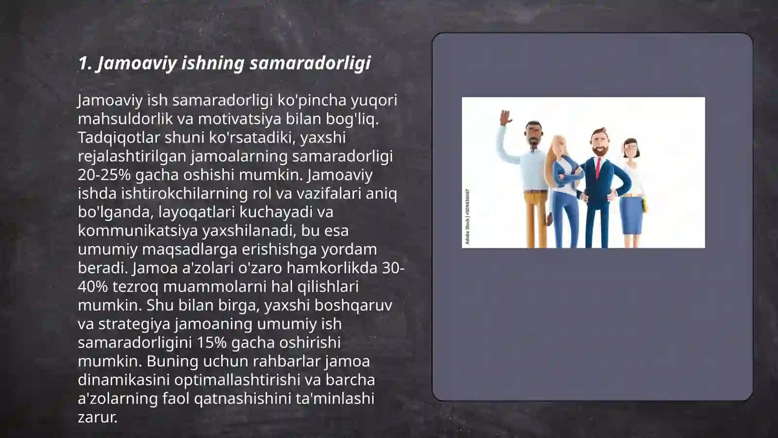 Jamoada ishlash (teamworking) va uning afzalliklari 3