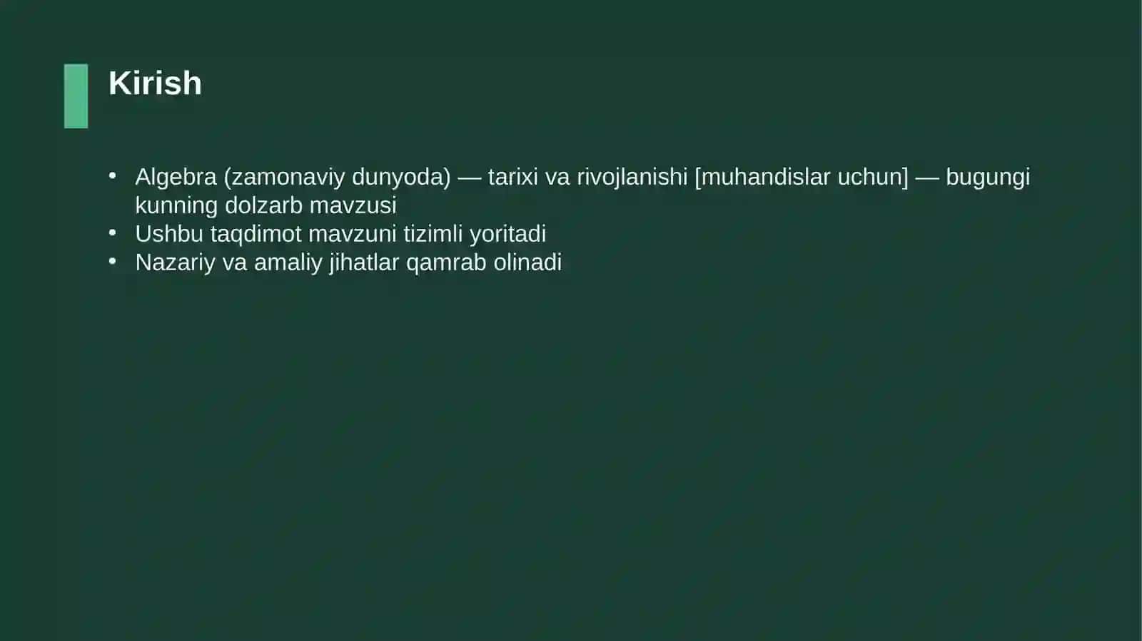 Algebra (zamonaviy dunyoda) — tarixi va rivojlanishi [muhandislar uchun] 3