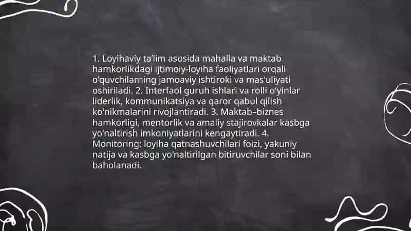 Umumtaʼlim maktablari oʻquvchi-yoshlaring ijtimoiy faolligini oshirish usullari, ularni kasbga yoʻnaltirish 3