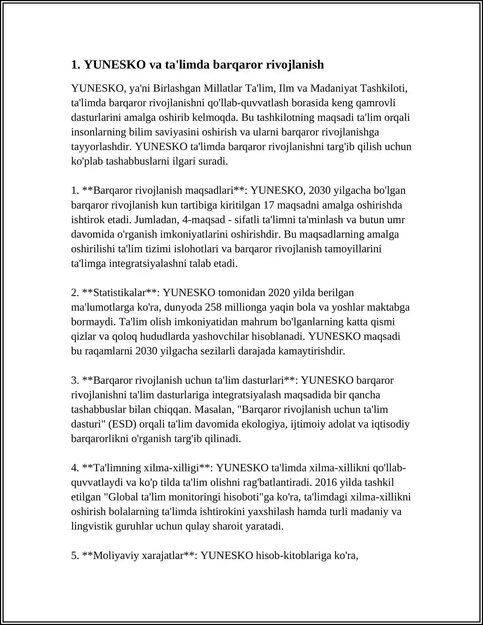 YUNESKO VA MEDIATA'LIM 3