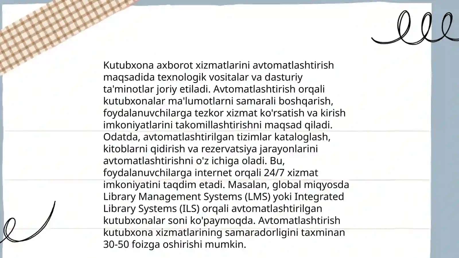 Kutubxona axborot muassasalarida sikllar va jarayonlarni takomillashtirish 3