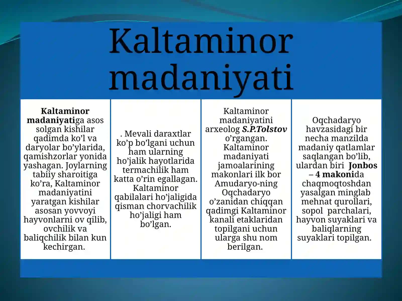 Kaltaminormadaniyati 3