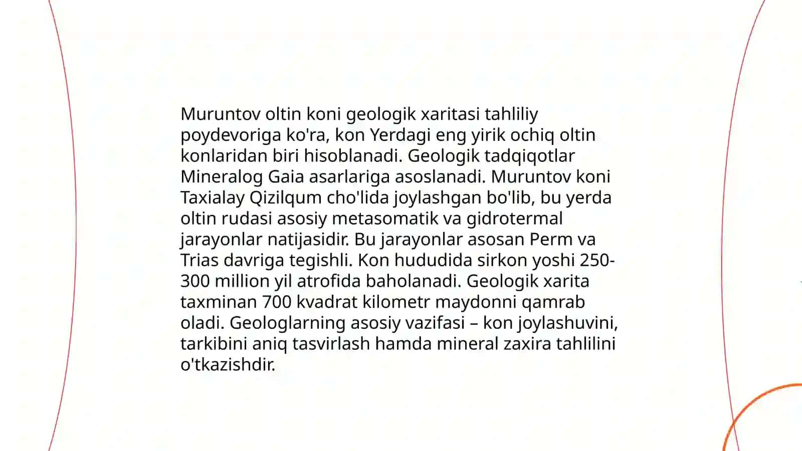 Muruntov oltin koni geologik xaritasini tahlil qilish 3