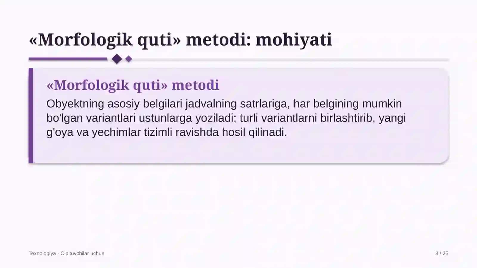 texnologiya darslarida morfologik quti metodidan foydalanish 7507 3