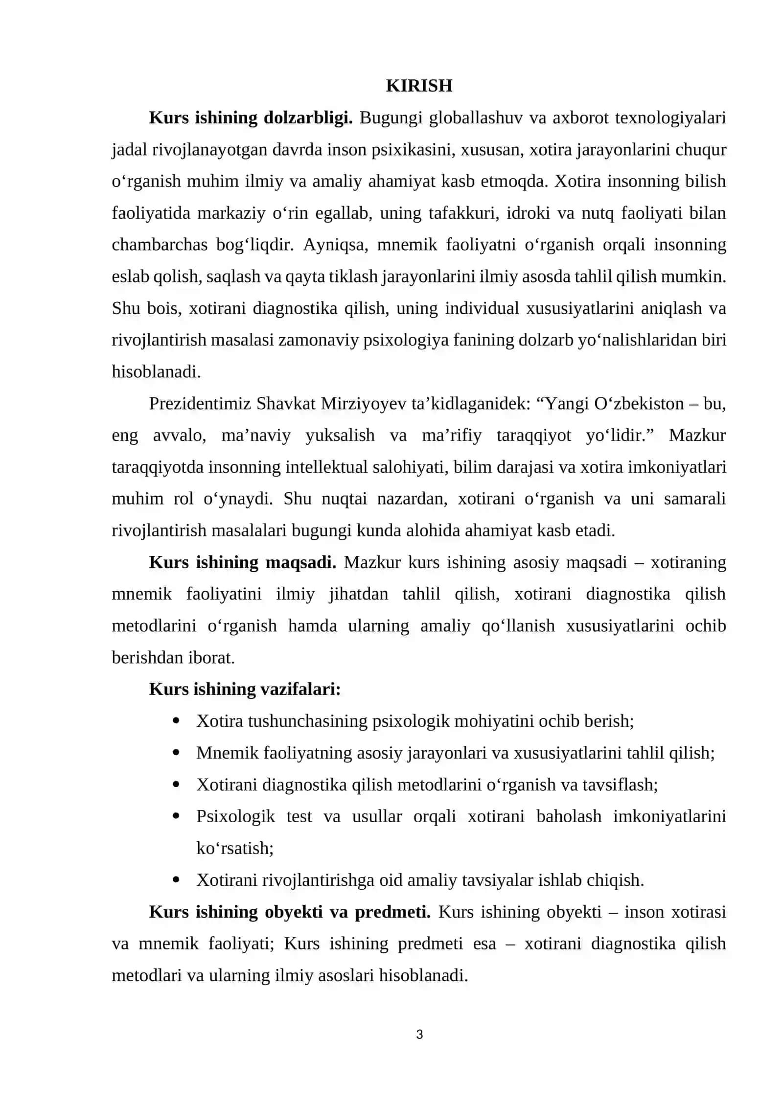 Xotirani mnemik faoliyat diagnostikasi va xotirani diagnostika qilish metodlari 3