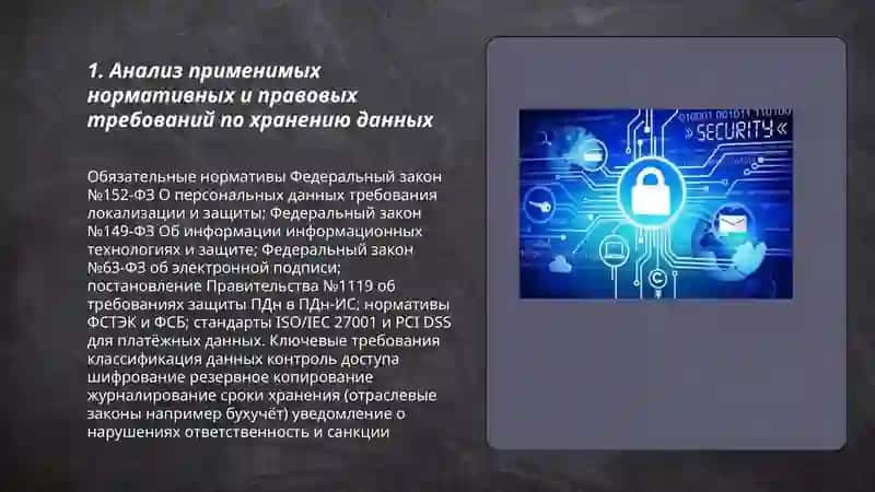 Подготовка кейса по требованиям хранению данных и информационной безопасности 3