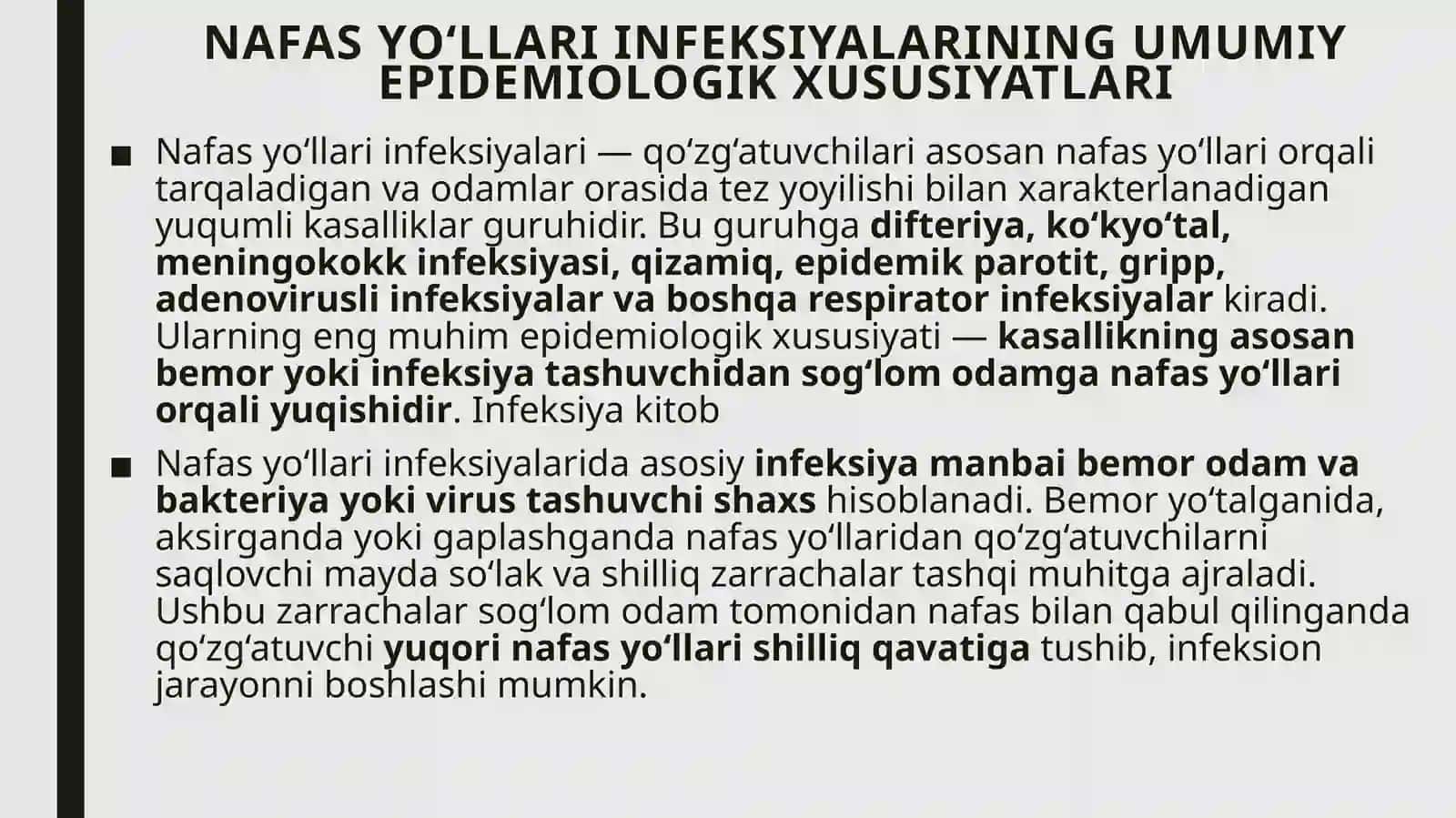 Nafas yo‘llari infeksiyalari epidemiologiyasi va profilaktikasining dolzarb muammolari 3