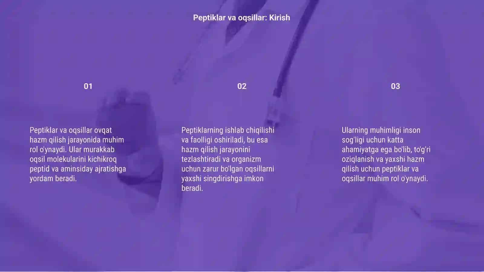 Peptiklar va oqsillar 3